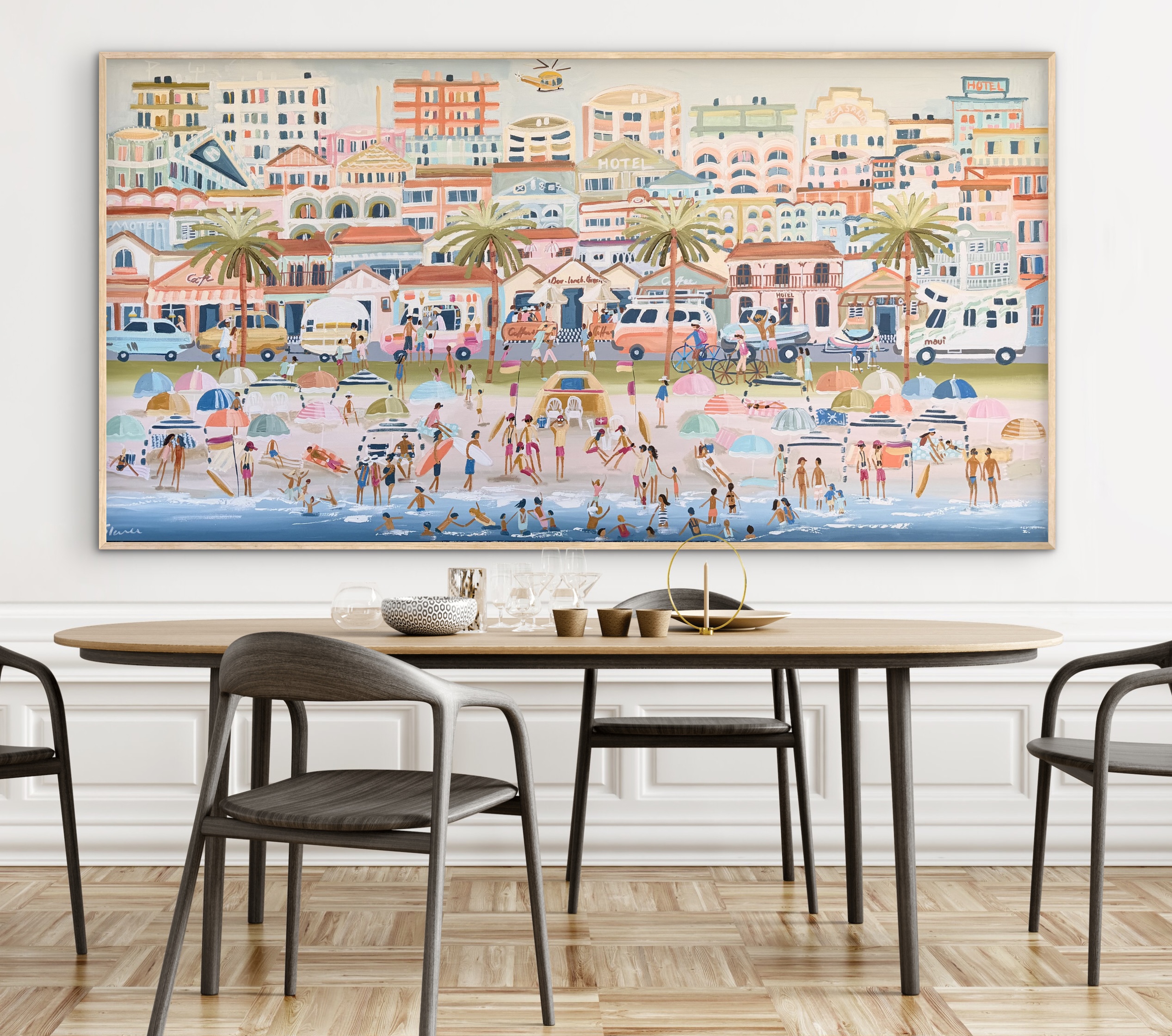 Beach and cafe art