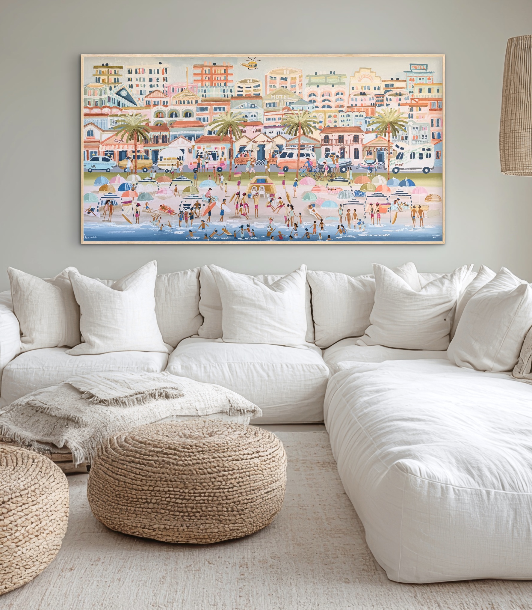 beach and cafe art