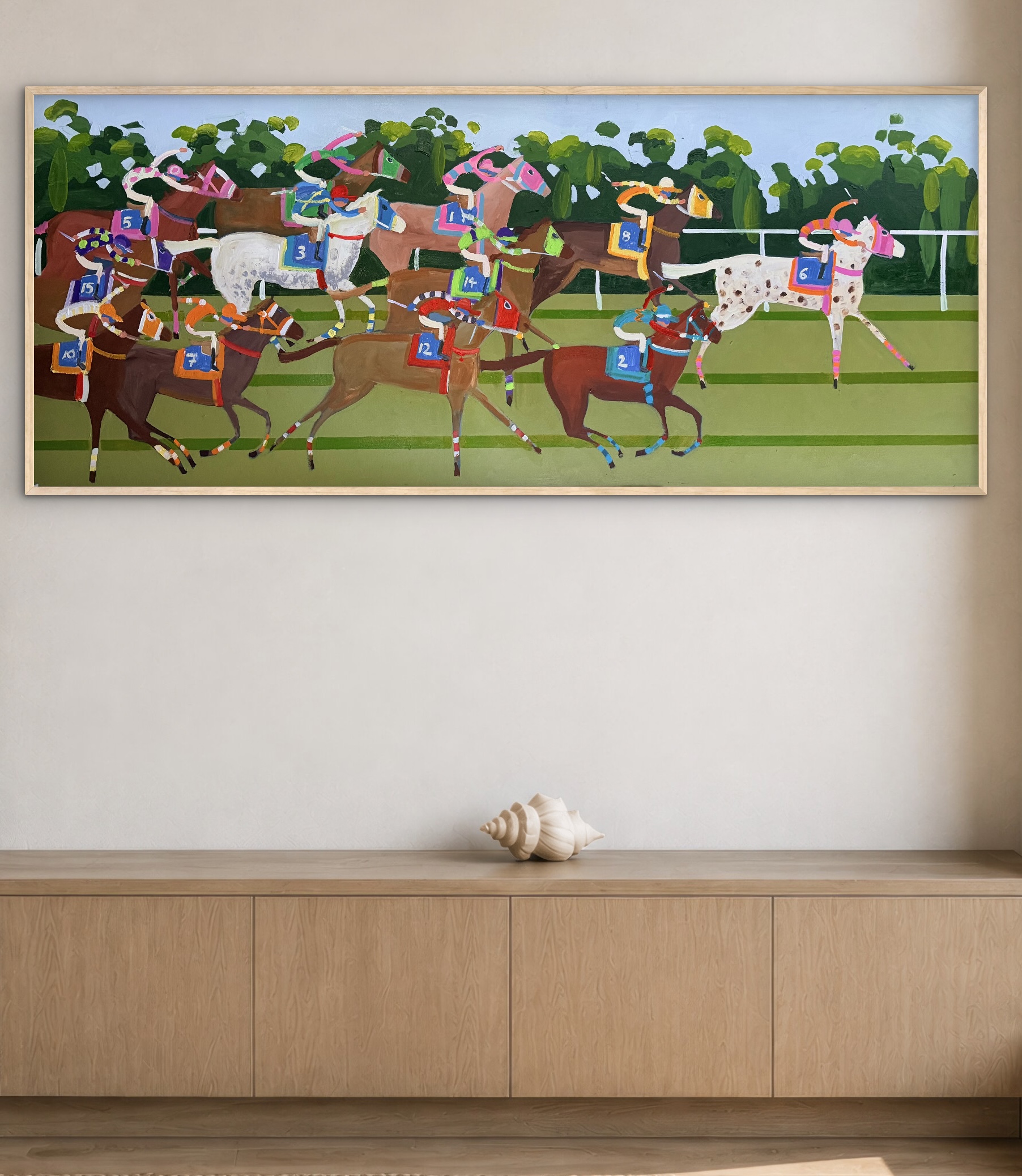 Horse race art