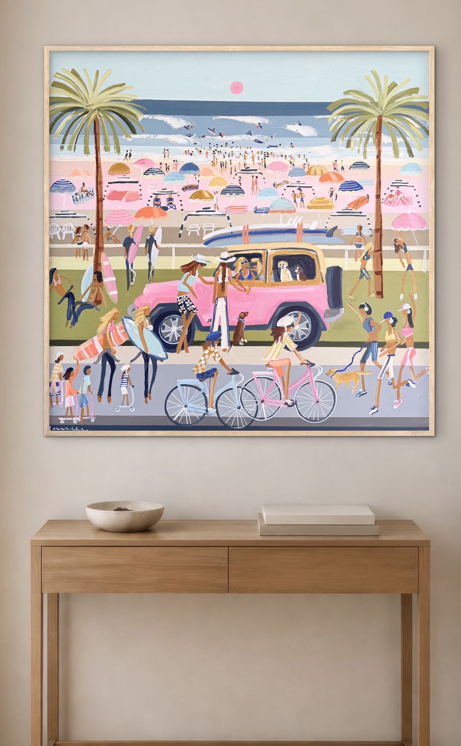 Beach Girls Pink Jeep