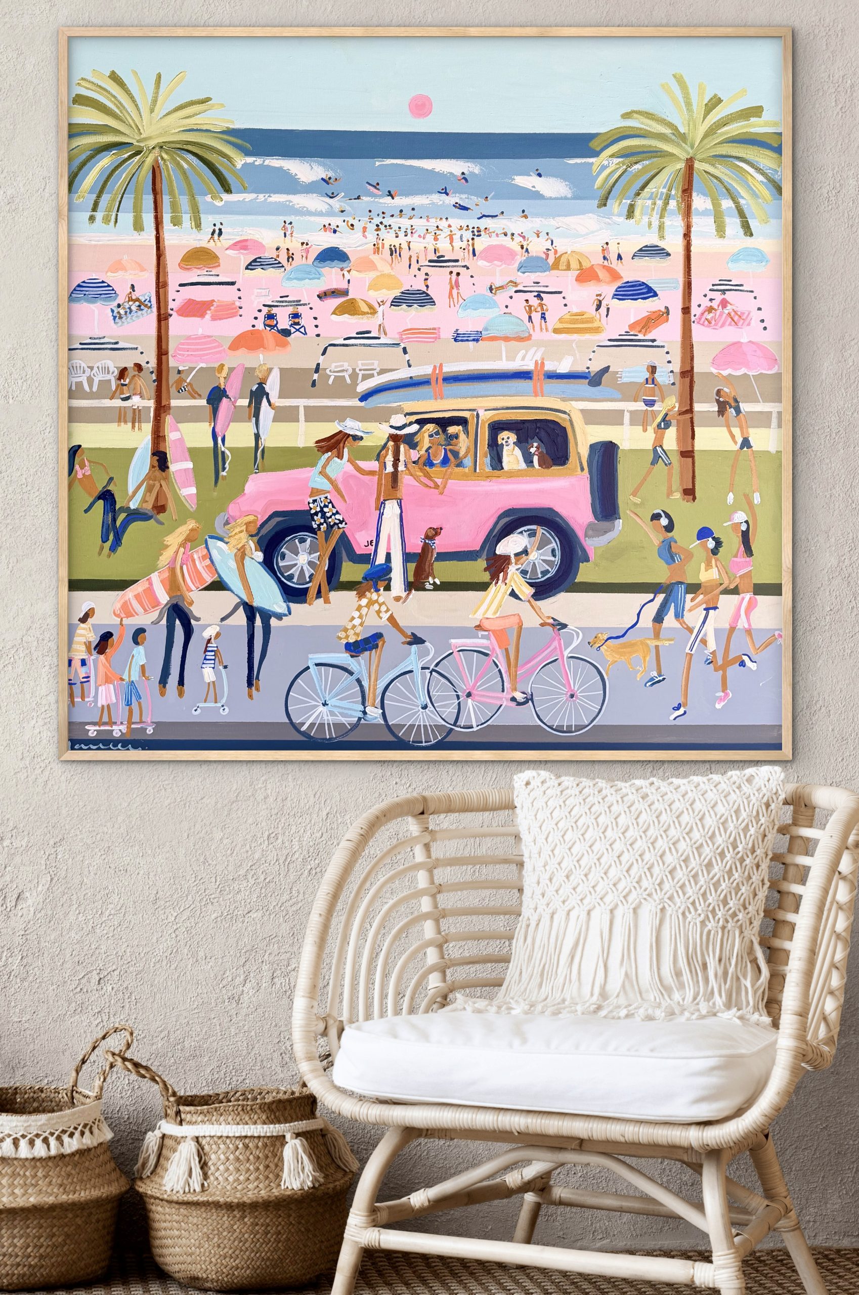 Beach Girls Pink Jeep