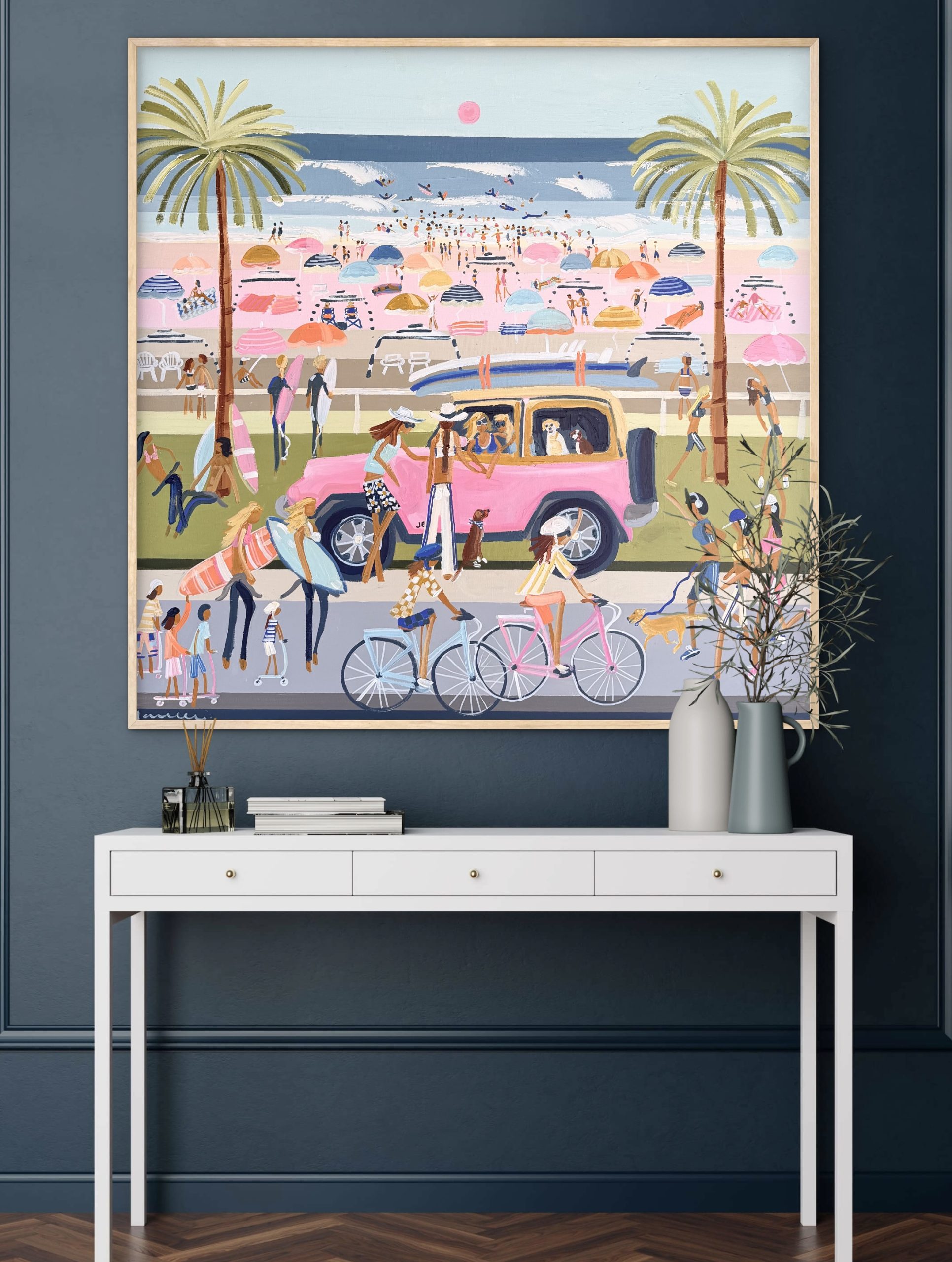 Pink Jeep Beach Girls