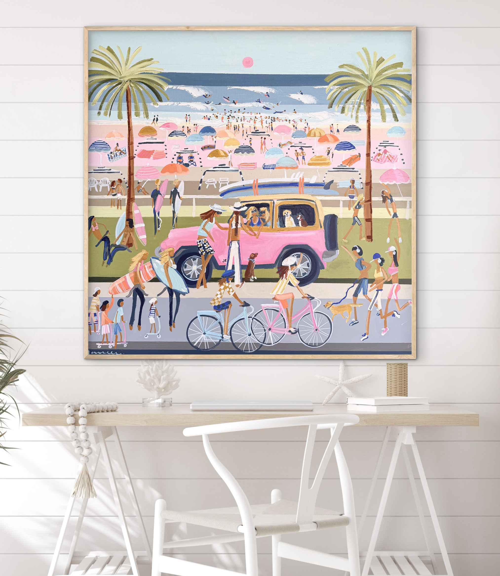 Beach Girls Pink Jeep